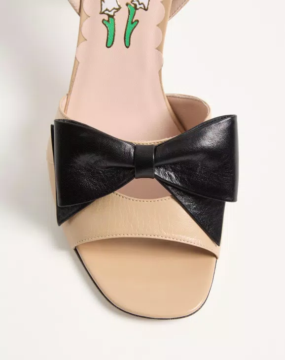 Valentino Bowow Sandal In Kidskin 95Mm - Image 3